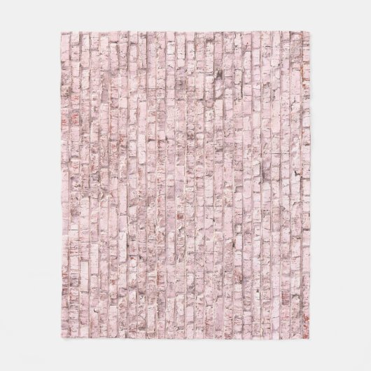 Rosa Retro Brick: Abstrakt gesättigt Fleecedecke (Vorderseite)