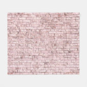 Rosa Retro Brick: Abstrakt gesättigt Fleecedecke (Vorderseite (Horizontal))