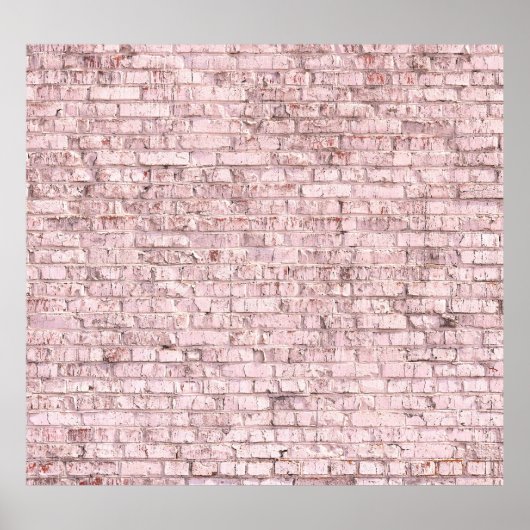 Rosa Retro Brick: Abstrakt gesättigt Poster (Vorne)