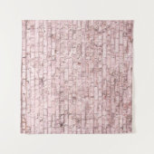 Rosa Retro Brick: Abstrakt gesättigt Wandteppich (Vorderseite (Horizontal))