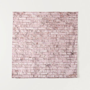 Rosa Retro Brick: Abstrakt gesättigt Wandteppich