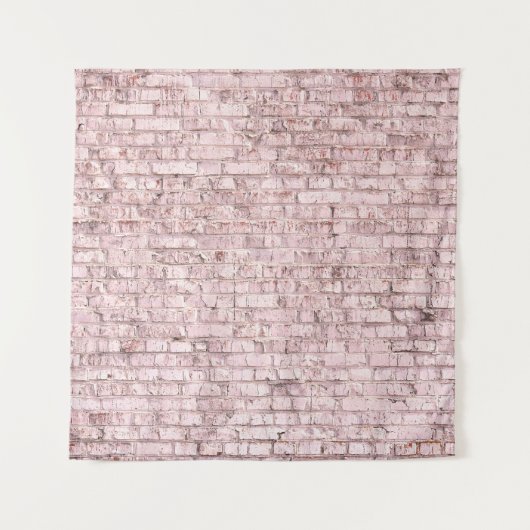 Rosa Retro Brick: Abstrakt gesättigt Wandteppich (Vorderseite)