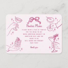 Rosa Retro Cocktail Party Pantoffeln Bitte einfüge Begleitkarte