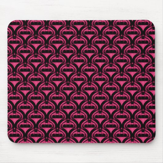 Rosa Retro Coole Mousepad (Vorne)