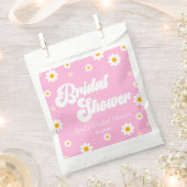 Rosa Retro Daisy Blume Brautparty Geschenktütchen (Ausgeschnitten)