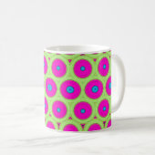 Rosa Retro-Design der 70er Jahre Kaffeetasse (VorderseiteRechts)