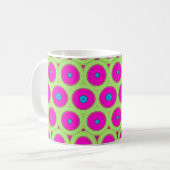 Rosa Retro-Design der 70er Jahre Kaffeetasse (Vorderseite Links)
