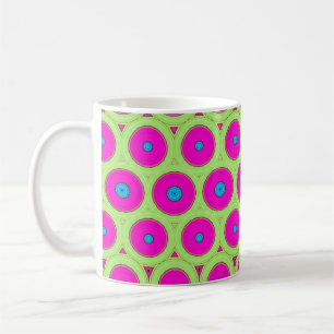 Rosa Retro-Design der 70er Jahre Kaffeetasse