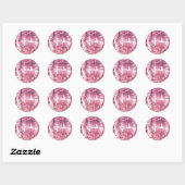 Rosa Retro Disco Ball Umschlag Aufkleber Stickers (Blatt)