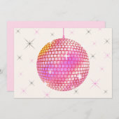 Rosa Retro-Diskothek Feiertagskarte (Vorne/Hinten)