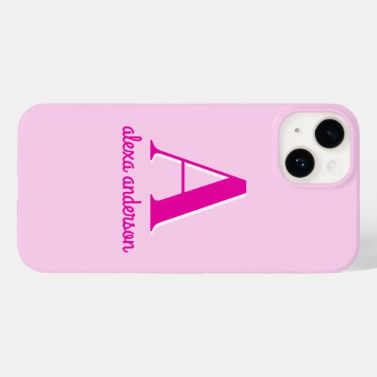 Rosa Retro Dolgramm Case-Mate iPhone Hülle (Rückseite (Horizontal))