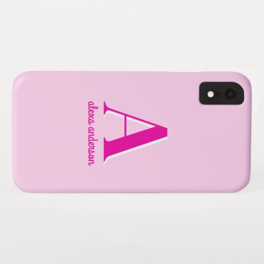 Rosa Retro Dolgramm Case-Mate iPhone Hülle (Rückseite (Horizontal))