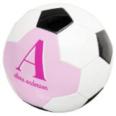 Rosa Retro Dolgramm Fußball (Dreiviertel)
