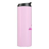 Rosa Retro Dolgramm Thermosbecher (Nach links gedreht)