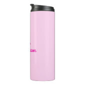 Rosa Retro Dolgramm Thermosbecher (Nach rechts gedreht)