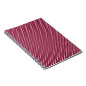 Rosa Retro Dot Checkerboard Notizblock (Rechte Seite)