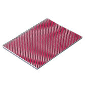 Rosa Retro Dot Checkerboard Notizblock (Linke Seite)