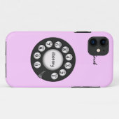 Rosa Retro Drehart-Telefon Case-Mate iPhone Hülle (Rückseite (Horizontal))