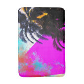 Rosa Retro farbenfrohe Sommerzeit Beach Palmen Badematte (Vorderseite Vertikal)