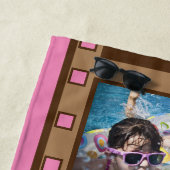Rosa Retro Film Strip Foto Badetuch (Beispiel)