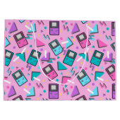 Rosa Retro Gaming Große Geschenktüte (Rückseite)