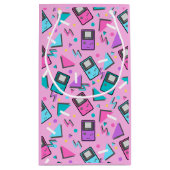 Rosa Retro Gaming Kleine Geschenktüte (Rückseite)