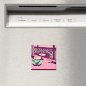 Rosa Retro-Gastronomie Magnet (In Situ (Geschirrspüler))