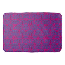 Rosa retro geometrisches Muster Badematte