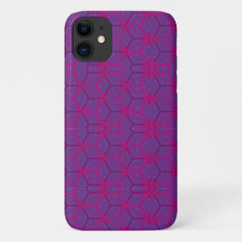 Rosa retro geometrisches Muster Case-Mate iPhone Hülle