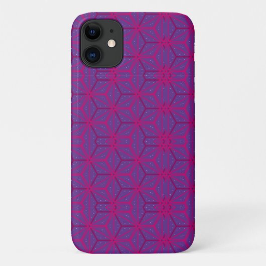 Rosa retro geometrisches Muster  Case-Mate iPhone Hülle (Rückseite)