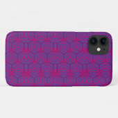 Rosa retro geometrisches Muster  Case-Mate iPhone Hülle (Rückseite (Horizontal))