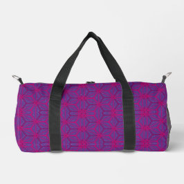 Rosa retro geometrisches Muster Duffle Bag