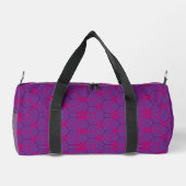 Rosa retro geometrisches Muster Duffle Bag (Rückseite)