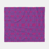 Rosa retro geometrisches Muster Fleecedecke (Vorderseite (Horizontal))