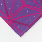 Rosa retro geometrisches Muster Fleecedecke (Ecke)