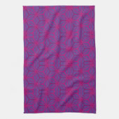 Rosa retro geometrisches Muster Geschirrtuch (Vertikal)