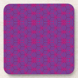 Rosa retro geometrisches Muster Getränkeuntersetzer