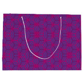 Rosa retro geometrisches Muster Große Geschenktüte (Rückseite)