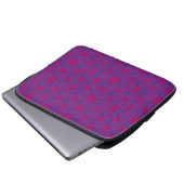 Rosa retro geometrisches Muster Laptopschutzhülle (Vorne Knopf)