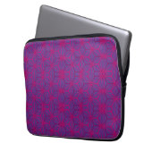 Rosa retro geometrisches Muster Laptopschutzhülle (Vorderseite Links)