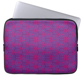 Rosa retro geometrisches Muster  Laptopschutzhülle