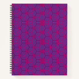 Rosa retro geometrisches Muster Notizblock