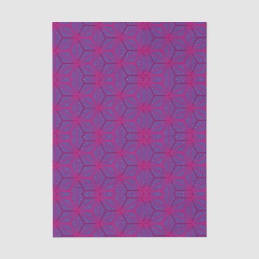 Rosa retro geometrisches Muster Seidenpapier (Vorderseite)
