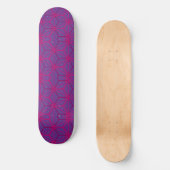 Rosa retro geometrisches Muster Skateboard (Vorderseite)
