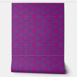 Rosa retro geometrisches Muster Tapete