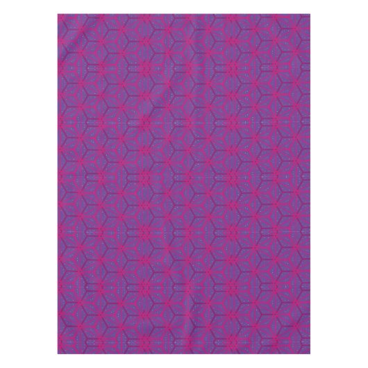 Rosa retro geometrisches Muster Tischdecke (Vorderseite)