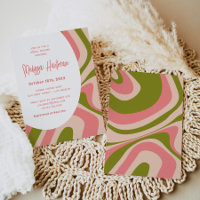 Rosa Retro Groovy Brautparty