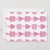 Rosa Retro Herz Coquette Cherry Cake Birthday Einladung (Rückseite)