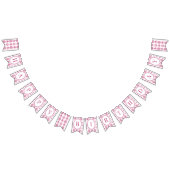 Rosa Retro Herz Coquette Cherry Cake Wimpelkette (Alle)