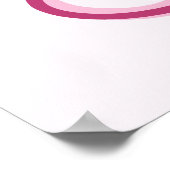 Rosa Retro Herz Coquette Kuchen Geburtstag Willkom Poster (Ecke)